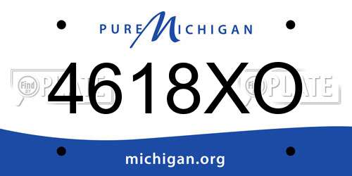 4618XO Michigan License Plate