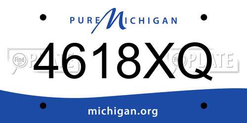 4618XQ Michigan License Plate