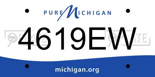 4619EW Michigan License Plate