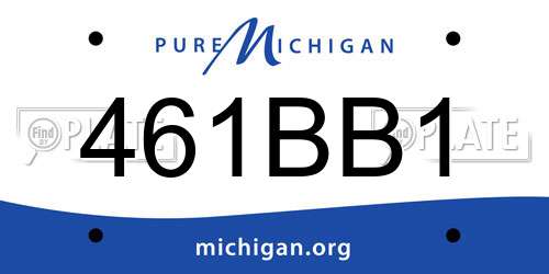 461BB1 Michigan License Plate