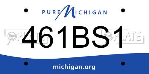 461BS1 Michigan License Plate