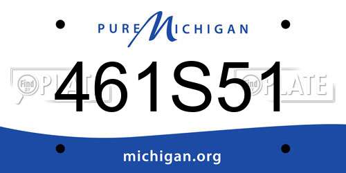 461S51 Michigan License Plate