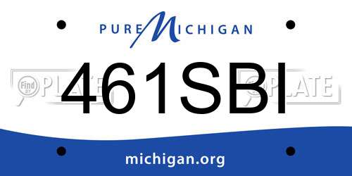461SBI Michigan License Plate