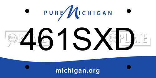 461SXD Michigan License Plate