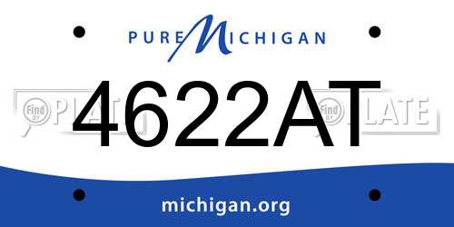 4622AT Michigan License Plate