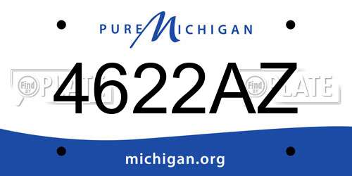 4622AZ Michigan License Plate