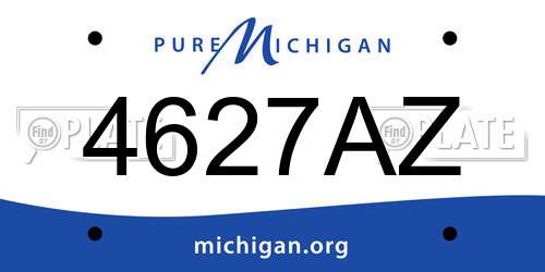4627AZ Michigan License Plate
