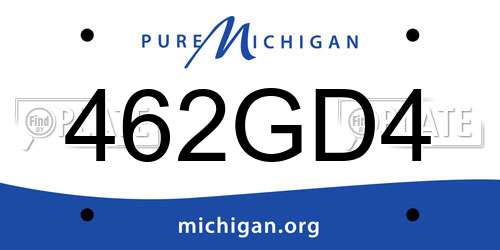 462GD4 Michigan License Plate