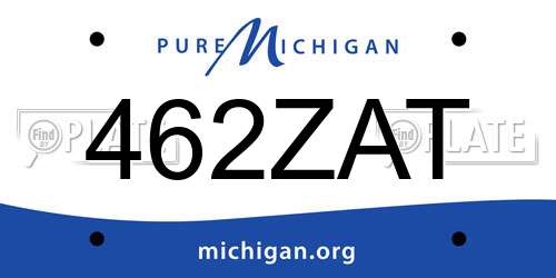 462ZAT Michigan License Plate