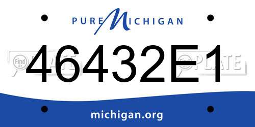 46432E1 Michigan License Plate