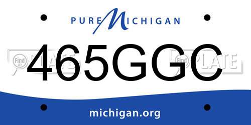 465GGC Michigan License Plate
