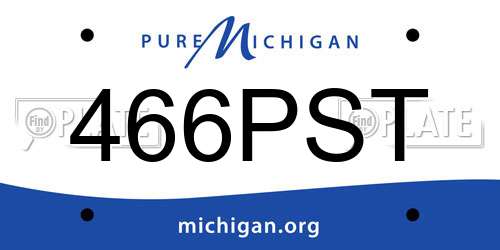 466PST Michigan License Plate