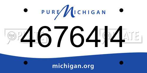 46764I4 Michigan License Plate