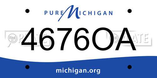 4676OA Michigan License Plate