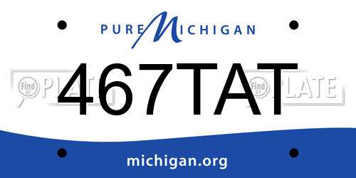 467TAT Michigan License Plate