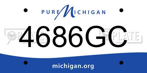 4686GC Michigan License Plate