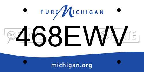 468EWV Michigan License Plate
