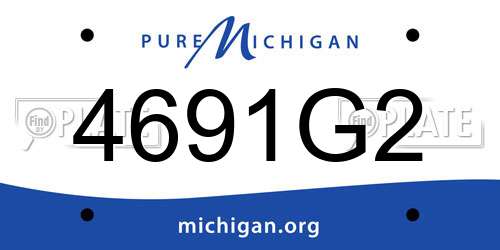 4691G2 Michigan License Plate