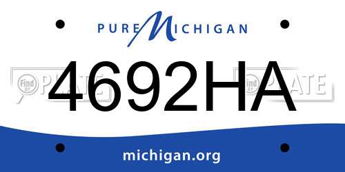 4692HA Michigan License Plate