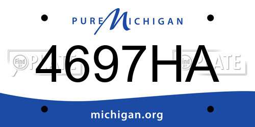4697HA Michigan License Plate