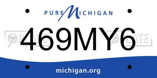 469MY6 Michigan License Plate