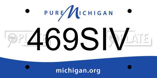 469SIV Michigan License Plate