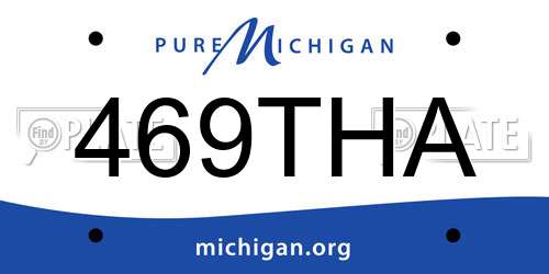 469THA Michigan License Plate