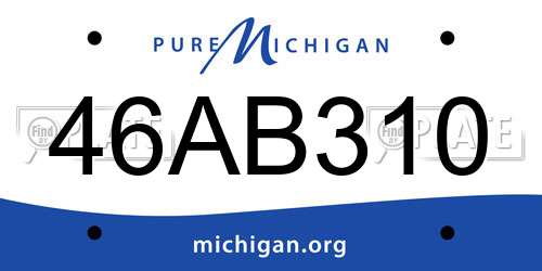 46AB310 Michigan License Plate
