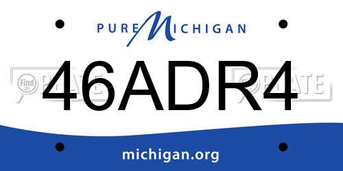 46ADR4 Michigan License Plate