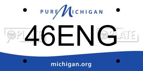 46ENG Michigan License Plate