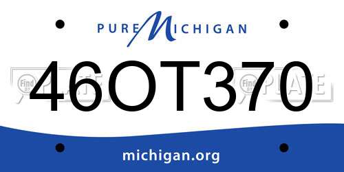 46OT370 Michigan License Plate