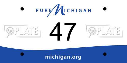 47 Michigan License Plate