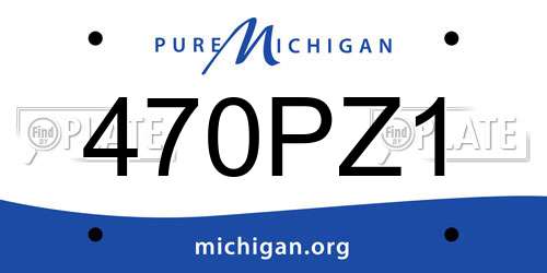 470PZ1 Michigan License Plate