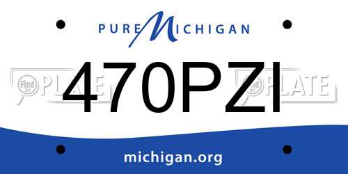 470PZI Michigan License Plate
