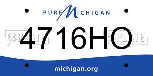 4716HO Michigan License Plate
