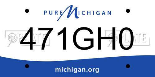 471GH0 Michigan License Plate
