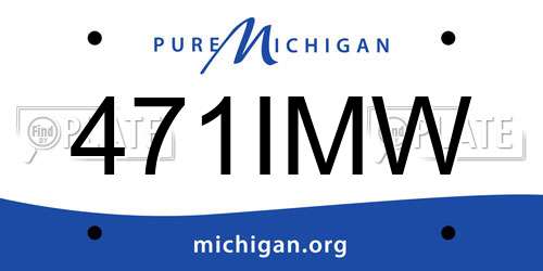 471IMW Michigan License Plate