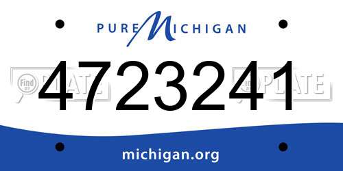 4723241 Michigan License Plate