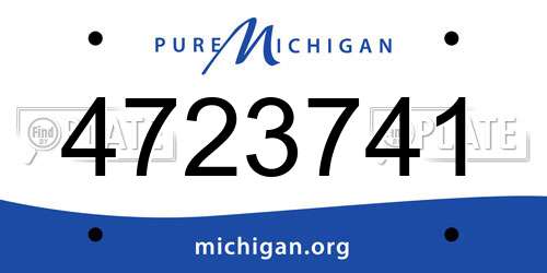 4723741 Michigan License Plate