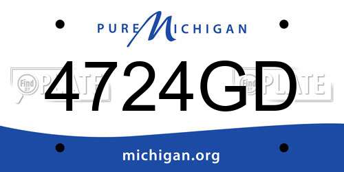 4724GD Michigan License Plate