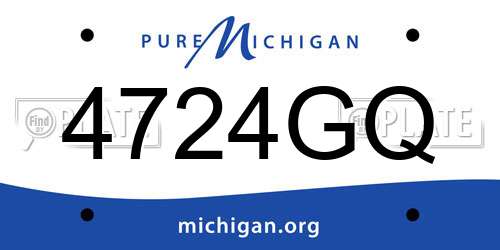 4724GQ Michigan License Plate