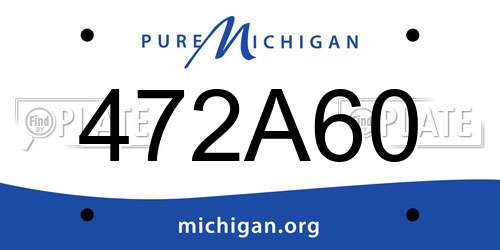 472A60 Michigan License Plate