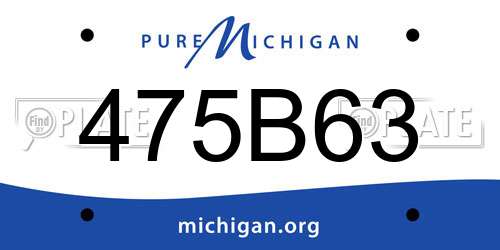 475B63 Michigan License Plate
