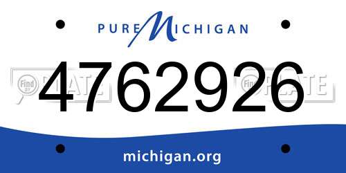 4762926 Michigan License Plate