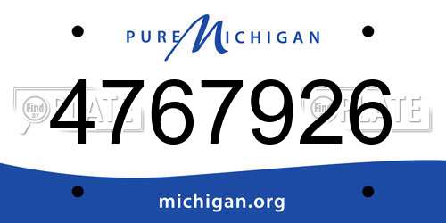 4767926 Michigan License Plate