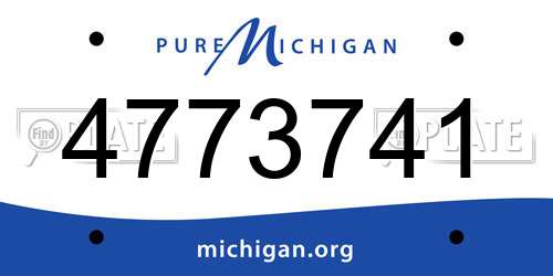 4773741 Michigan License Plate