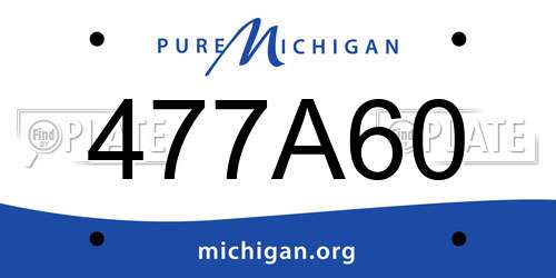 477A60 Michigan License Plate