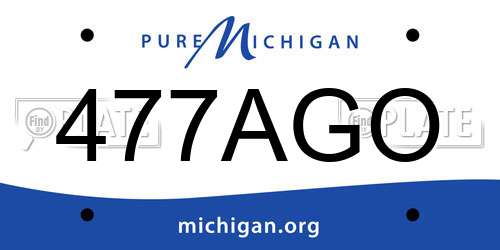 477AGO Michigan License Plate