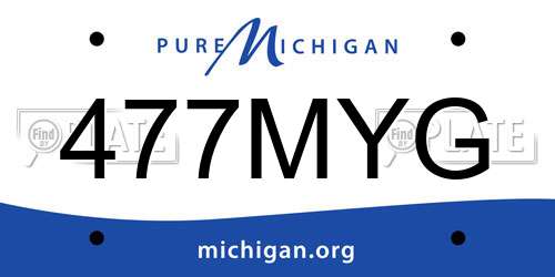 477MYG Michigan License Plate