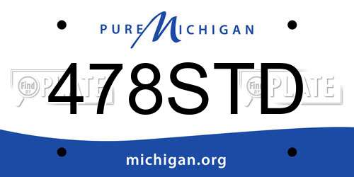 478STD Michigan License Plate